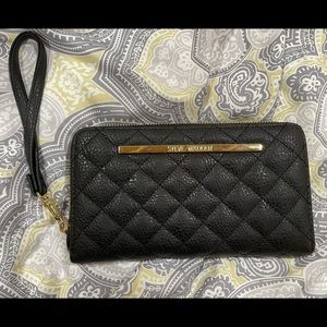 Midsize, black, Steve Madden wallet/wristlet.
